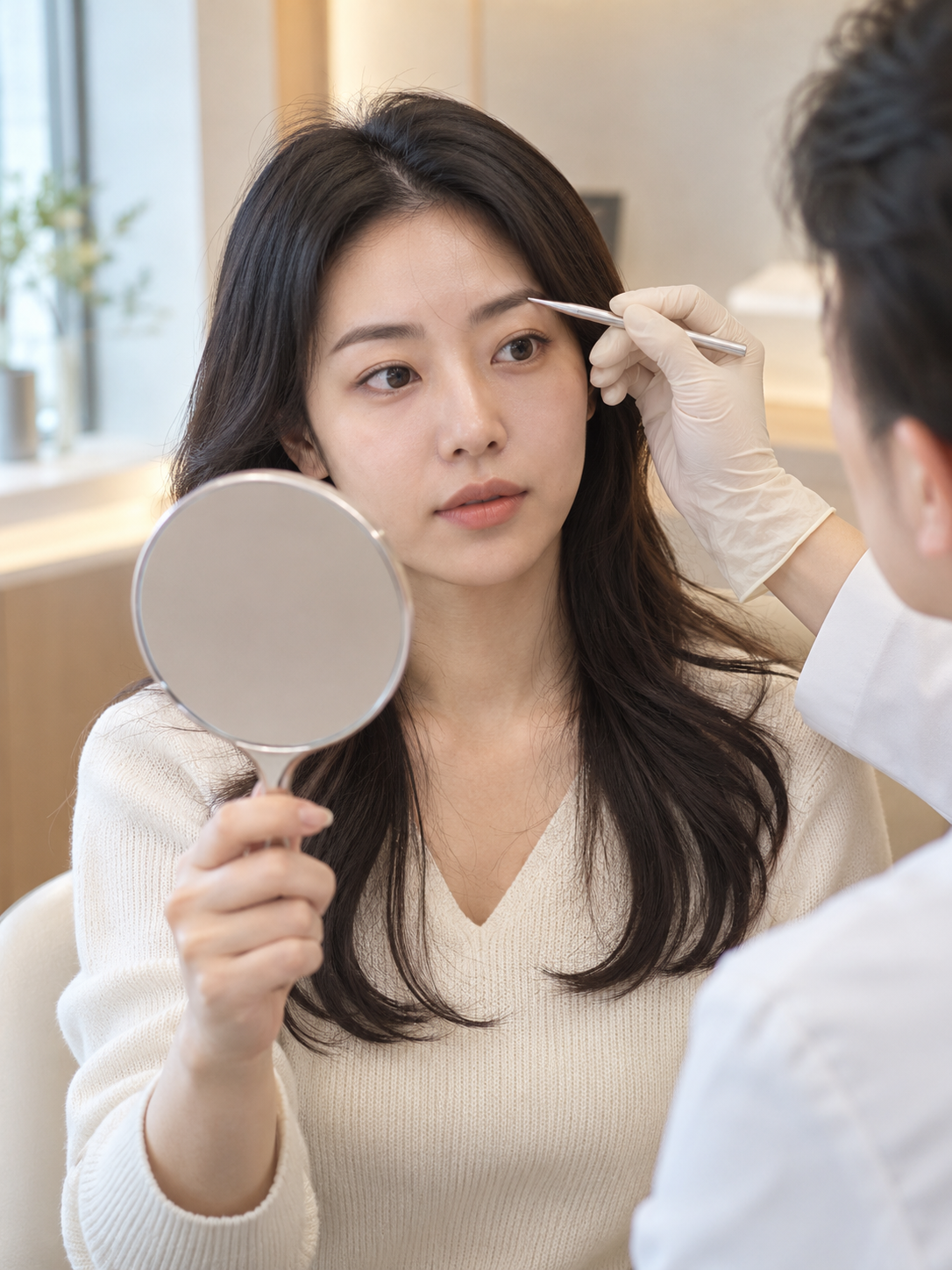 AI 생성 실사 예시: 눈 성형 상담